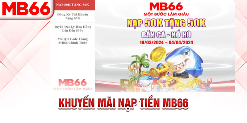 Khuyến mãi nạp tiền Mb66